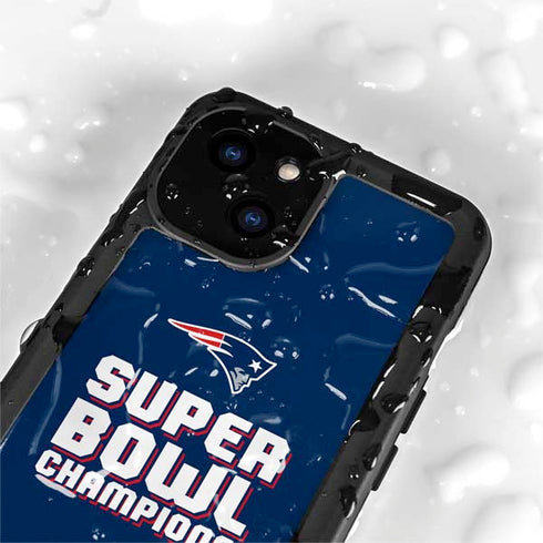 NFL Patriots Super Bowl LIII Champions iPhone 15 Waterproof Case