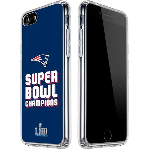 NFL Patriots Super Bowl LIII Champions iPhone SE (2nd & 3rd Gen) Clear Case