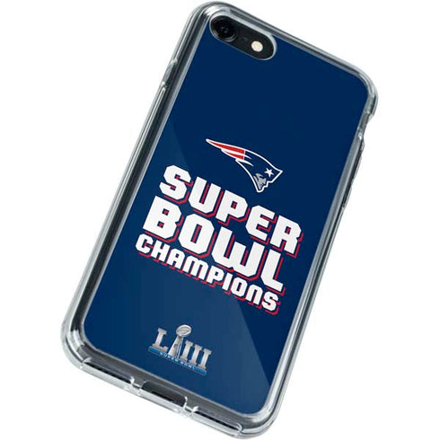 NFL Patriots Super Bowl LIII Champions iPhone SE (2nd & 3rd Gen) Clear Case