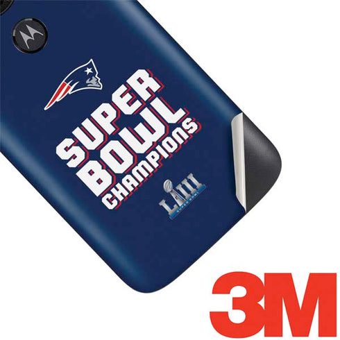 NFL Patriots Super Bowl LIII Champions Moto E5 Play Skin