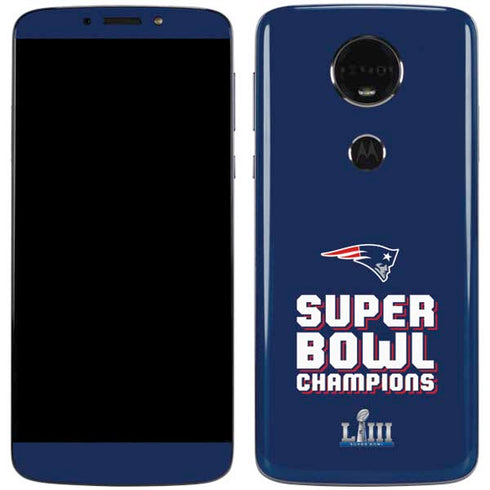 NFL Patriots Super Bowl LIII Champions Moto E5 Plus Skin