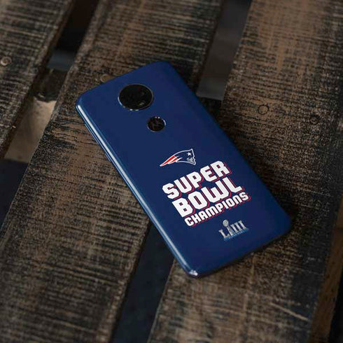 NFL Patriots Super Bowl LIII Champions Moto E5 Plus Skin