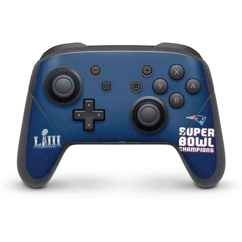NFL Patriots Super Bowl LIII Champions Nintendo Switch Pro Controller Skin