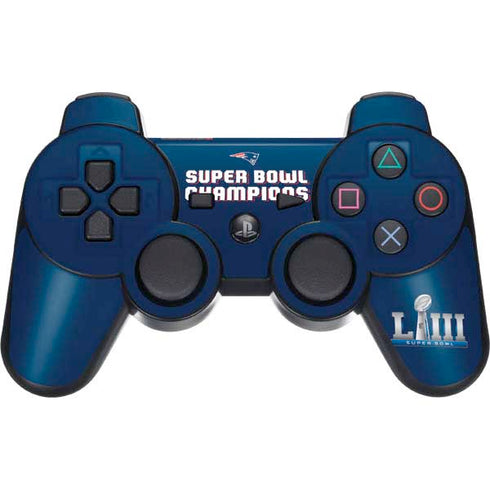 NFL Patriots Super Bowl LIII Champions PS3 Dual Shock wireless controller Skin