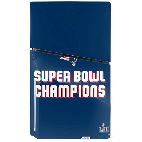NFL Patriots Super Bowl LIII Champions PS5 Slim Disk Console Skin
