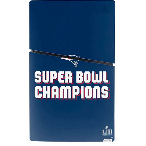 NFL Patriots Super Bowl LIII Champions PS5 Slim Digital Edition Bundle Skin