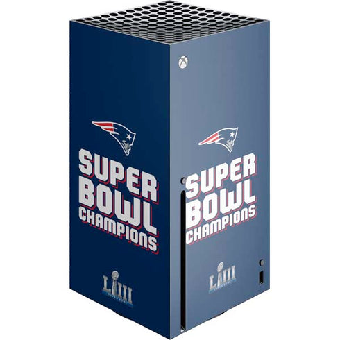 NFL Patriots Super Bowl LIII Champions Xbox Series X Console Skin