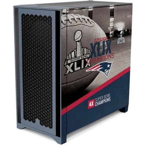 NFL Patriots Super Bowl XLIX Champs Corsair 4000D Tempered Glass Mid-Tower ATX Case Skin
