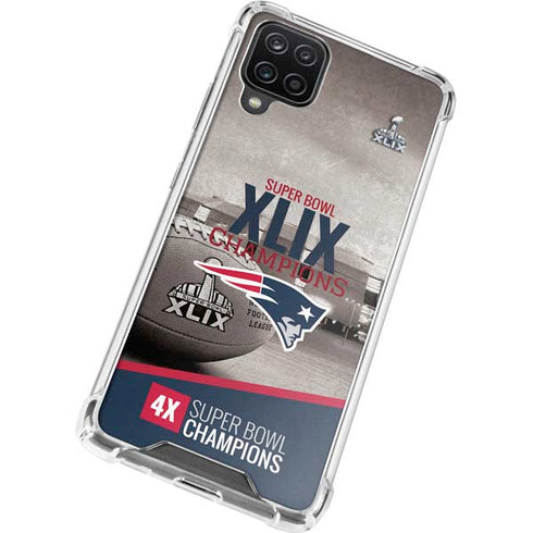 NFL Patriots Super Bowl XLIX Champs Galaxy A12 Clear Case