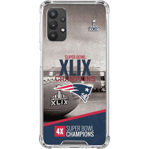 NFL Patriots Super Bowl XLIX Champs Galaxy A32 5G Clear Case