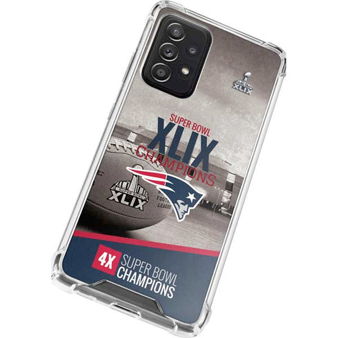 NFL Patriots Super Bowl XLIX Champs Galaxy A52 5G Clear Case