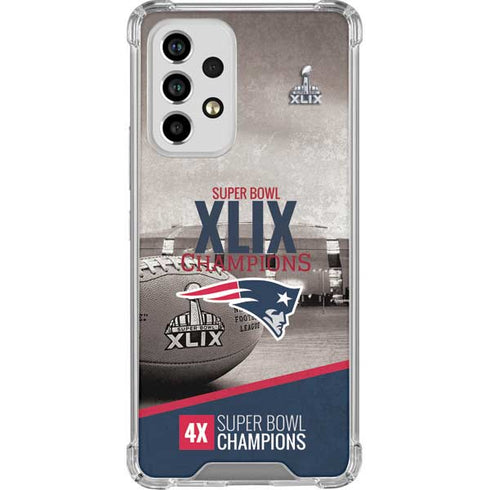 NFL Patriots Super Bowl XLIX Champs Galaxy A53 5G Clear Case
