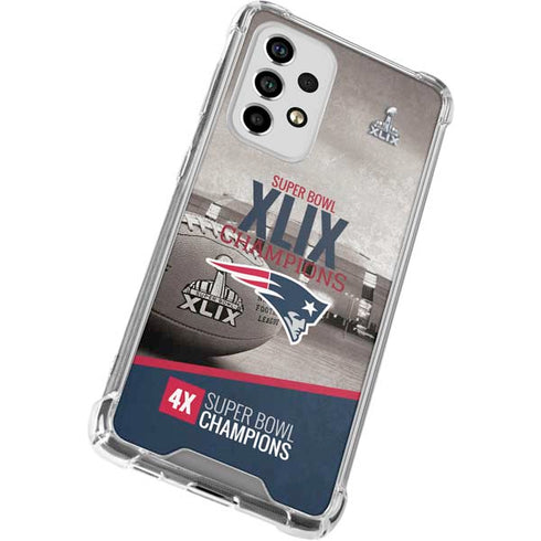 NFL Patriots Super Bowl XLIX Champs Galaxy A53 5G Clear Case