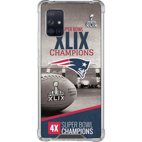 NFL Patriots Super Bowl XLIX Champs Galaxy A71 5G Clear Case
