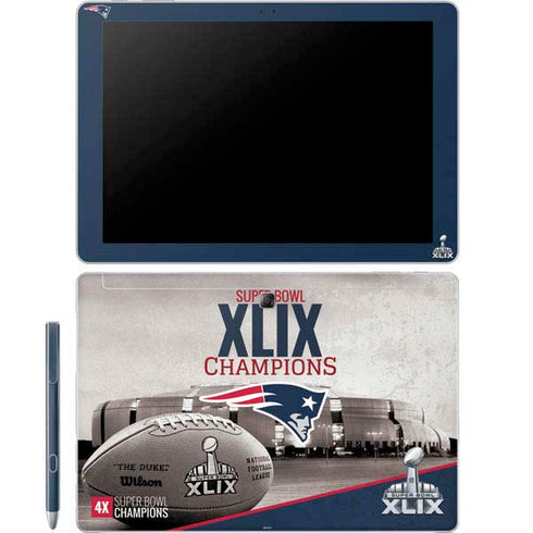 NFL Patriots Super Bowl XLIX Champs Galaxy Book 12in Skin