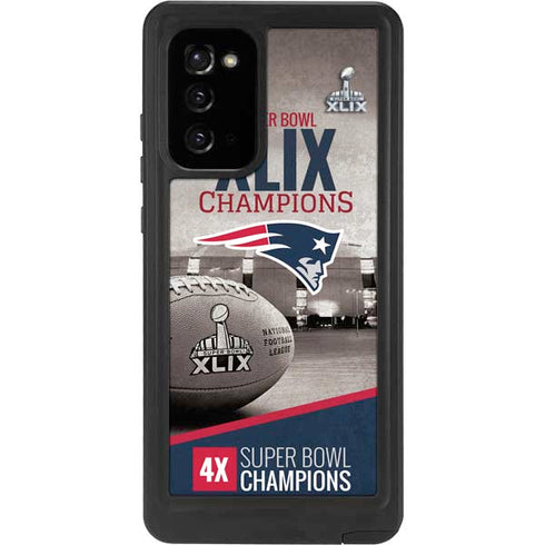 NFL Patriots Super Bowl XLIX Champs Galaxy Note20 5G Waterproof Case