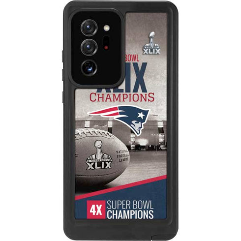 NFL Patriots Super Bowl XLIX Champs Galaxy Note20 Ultra 5G Waterproof Case