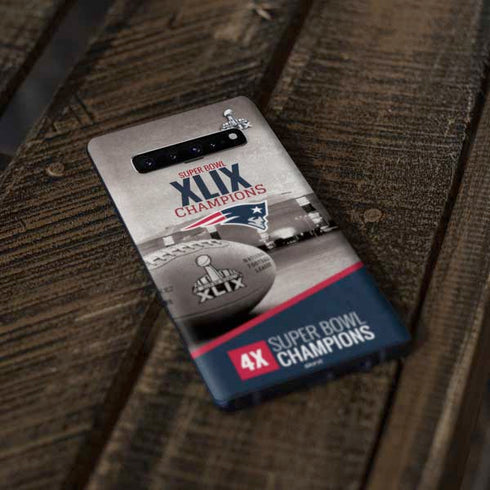 NFL Patriots Super Bowl XLIX Champs Galaxy S10 Plus Skin