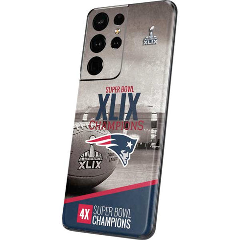 NFL Patriots Super Bowl XLIX Champs Galaxy S21 Ultra 5G Skin