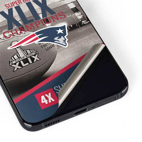 NFL Patriots Super Bowl XLIX Champs Galaxy S22 Plus Skin