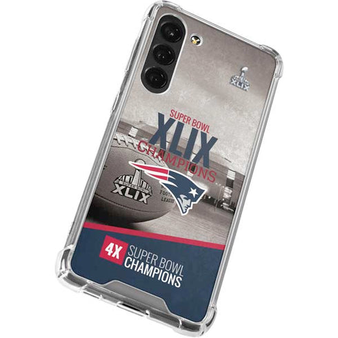 NFL Patriots Super Bowl XLIX Champs Galaxy S23 Plus Clear Case