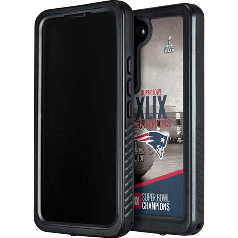 NFL Patriots Super Bowl XLIX Champs Galaxy S23 Plus Waterproof Case
