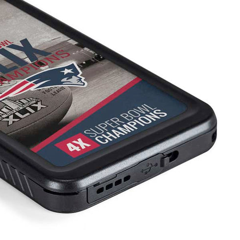 NFL Patriots Super Bowl XLIX Champs Galaxy S23 Plus Waterproof Case