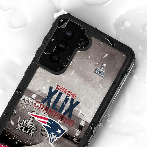 NFL Patriots Super Bowl XLIX Champs Galaxy S23 Plus Waterproof Case