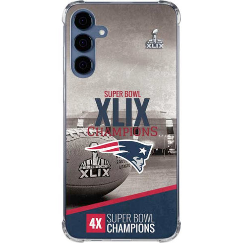 NFL Patriots Super Bowl XLIX Champs Galaxy S24 Clear Case