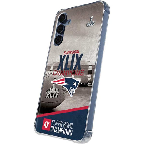 NFL Patriots Super Bowl XLIX Champs Galaxy S24 Clear Case