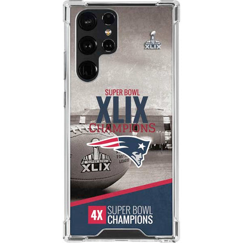 NFL Patriots Super Bowl XLIX Champs Galaxy S24 Ultra Clear Case