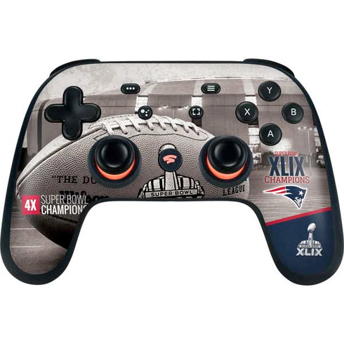 NFL Patriots Super Bowl XLIX Champs Google Stadia Controller Skin