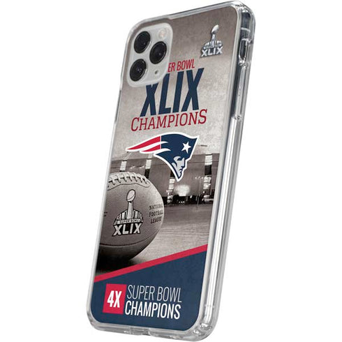NFL Patriots Super Bowl XLIX Champs iPhone 11 Pro Clear Case