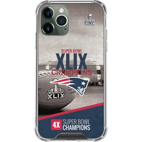 NFL Patriots Super Bowl XLIX Champs iPhone 11 Pro Max Clear Case