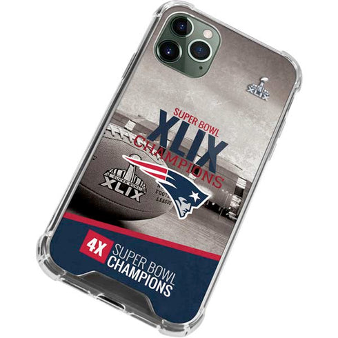 NFL Patriots Super Bowl XLIX Champs iPhone 11 Pro Max Clear Case