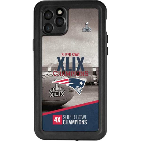 NFL Patriots Super Bowl XLIX Champs iPhone 11 Pro Max Waterproof Case