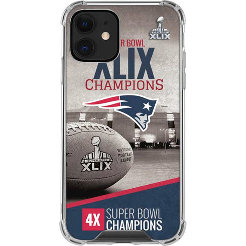NFL Patriots Super Bowl XLIX Champs iPhone 12 Clear Case