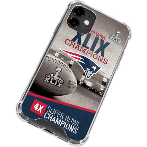 NFL Patriots Super Bowl XLIX Champs iPhone 12 Clear Case
