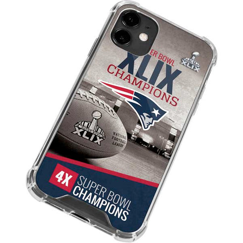 NFL Patriots Super Bowl XLIX Champs iPhone 12 Mini Clear Case