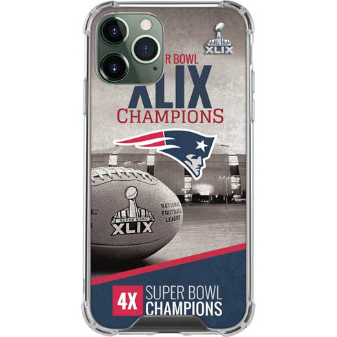 NFL Patriots Super Bowl XLIX Champs iPhone 12 Pro Clear Case