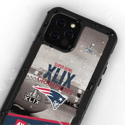 NFL Patriots Super Bowl XLIX Champs iPhone 12 Pro Waterproof Case
