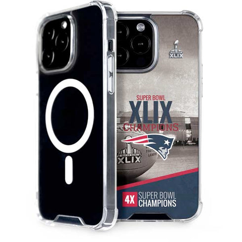 NFL Patriots Super Bowl XLIX Champs iPhone 13 Pro Max MagSafe Case