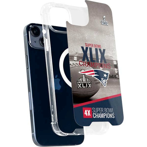 NFL Patriots Super Bowl XLIX Champs iPhone 15 Plus MagSafe Case