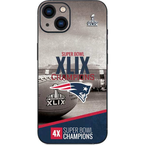 NFL Patriots Super Bowl XLIX Champs iPhone 14 Plus Skin