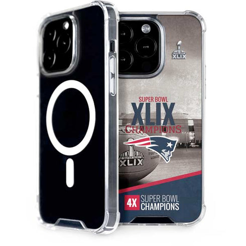 NFL Patriots Super Bowl XLIX Champs iPhone 14 Pro MagSafe Case