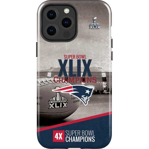 NFL Patriots Super Bowl XLIX Champs iPhone 15 Pro Max Impact Case