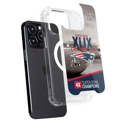 NFL Patriots Super Bowl XLIX Champs iPhone 14 Pro Max MagSafe Case