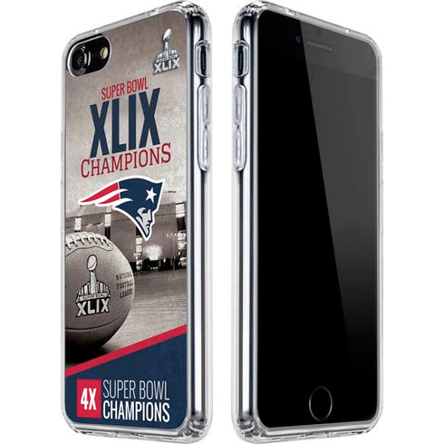 NFL Patriots Super Bowl XLIX Champs iPhone SE (2nd & 3rd Gen) Clear Case