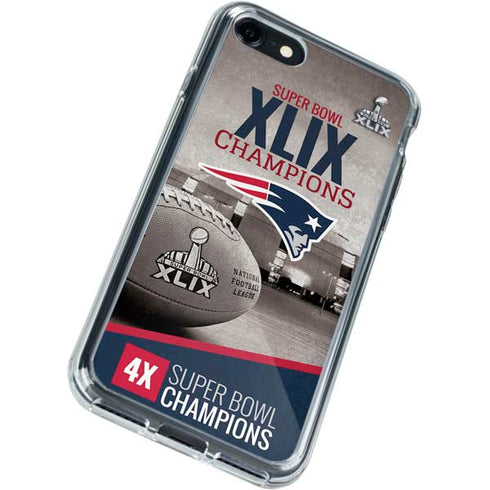NFL Patriots Super Bowl XLIX Champs iPhone SE (2nd & 3rd Gen) Clear Case