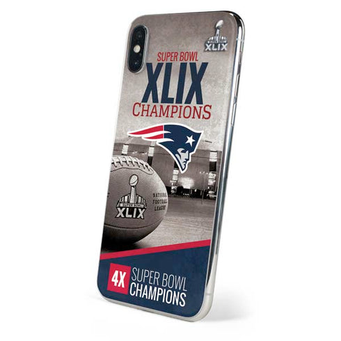 NFL Patriots Super Bowl XLIX Champs iPhone X Skin